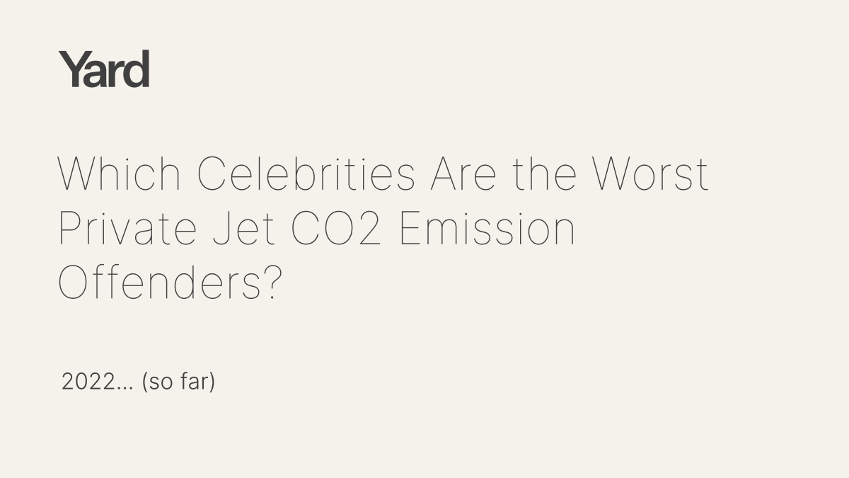 Just Plane Wrong: Celebs with the Worst Private Jet Co2 Emissions | Insights | Yard
