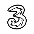 Three telecommunications logo